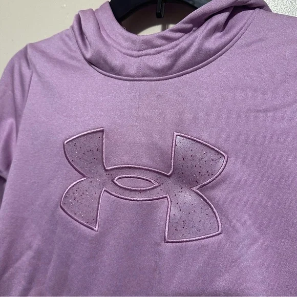 Under Armour Hoodie Glitter Logo Pullover Purple Girls Youth Large NWT - Picture 6 of 8
